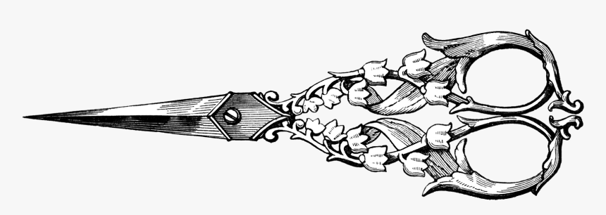 Clip Art Vintage Photos Of Medium Size - Victorian Scissors Art, HD Png Download, Free Download