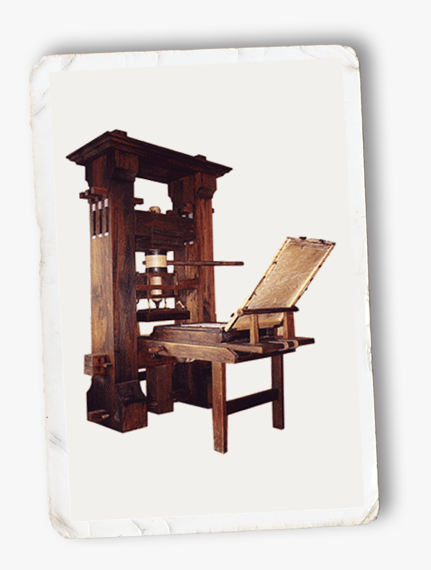 Printing Press Using Movable Metal Type, HD Png Download, Free Download