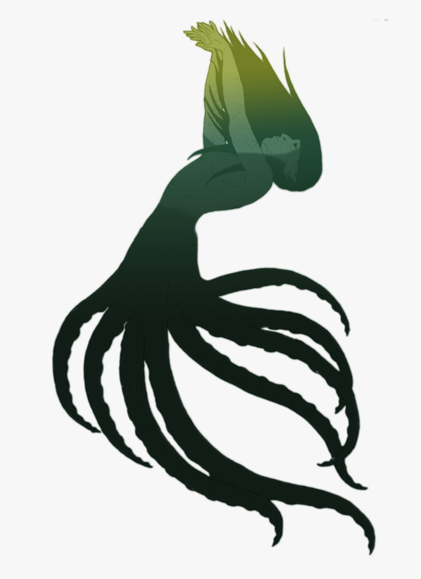 Transparent Seaweed Silhouette Png - Drawing Octomaid, Png Download, Free Download