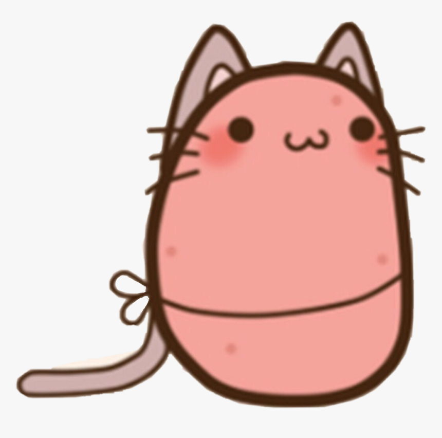 Notmyart Pink Potatocat Cat Potato Kawaiipotato Kawaii - Kawaii Potato Cat, HD Png Download, Free Download