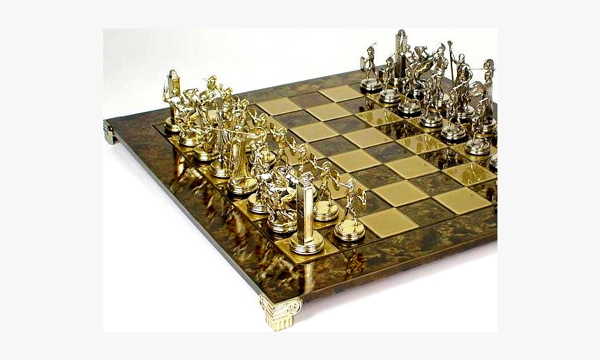 Brown Chessboard - Ancient Greek Chess Set, HD Png Download, Free Download