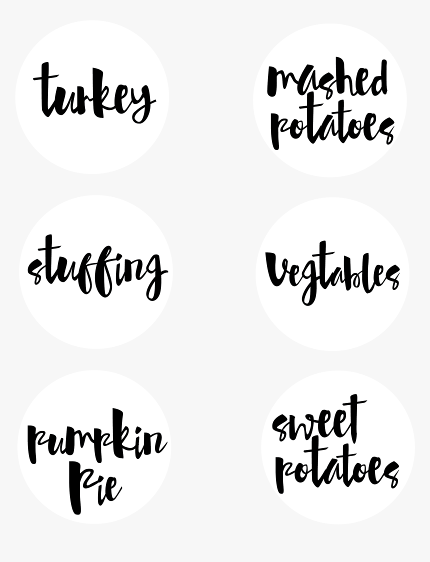 Transparent Thanksgiving Food Png - Food Label Printables Thanksgiving, Png Download, Free Download