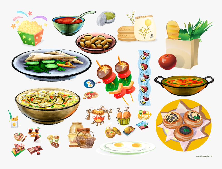 Food Drawing Eating Clip Art - Asian Food Drawing, HD Png Download, Free Download