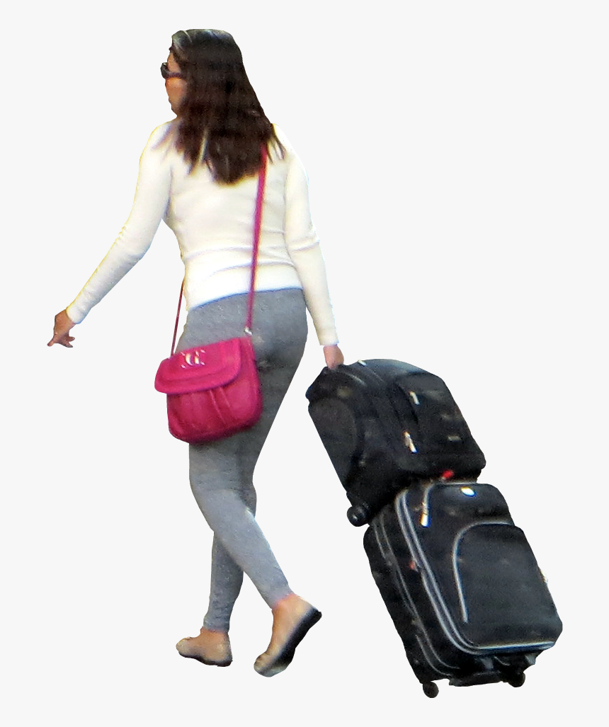 Mujer Maleta - Person With Suitcase Png, Transparent Png, Free Download