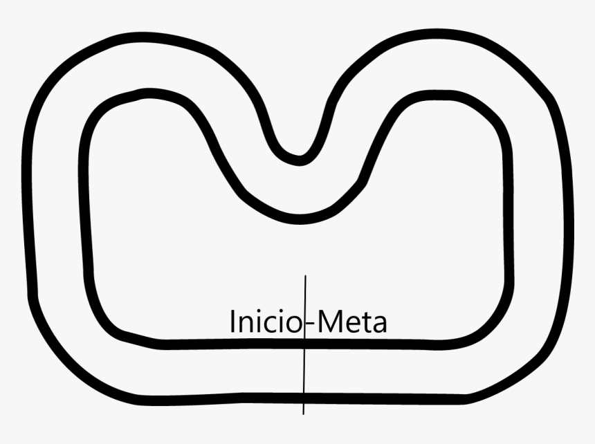 Se Construye Una Pista Delimitada Por Dos Líneas Negras - Line Art, HD Png Download, Free Download