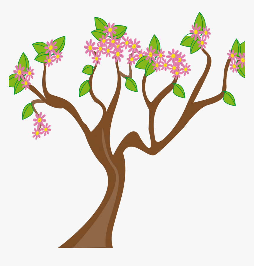 May Flowers Clip Art - Spring Tree Clipart, HD Png Download, Free Download