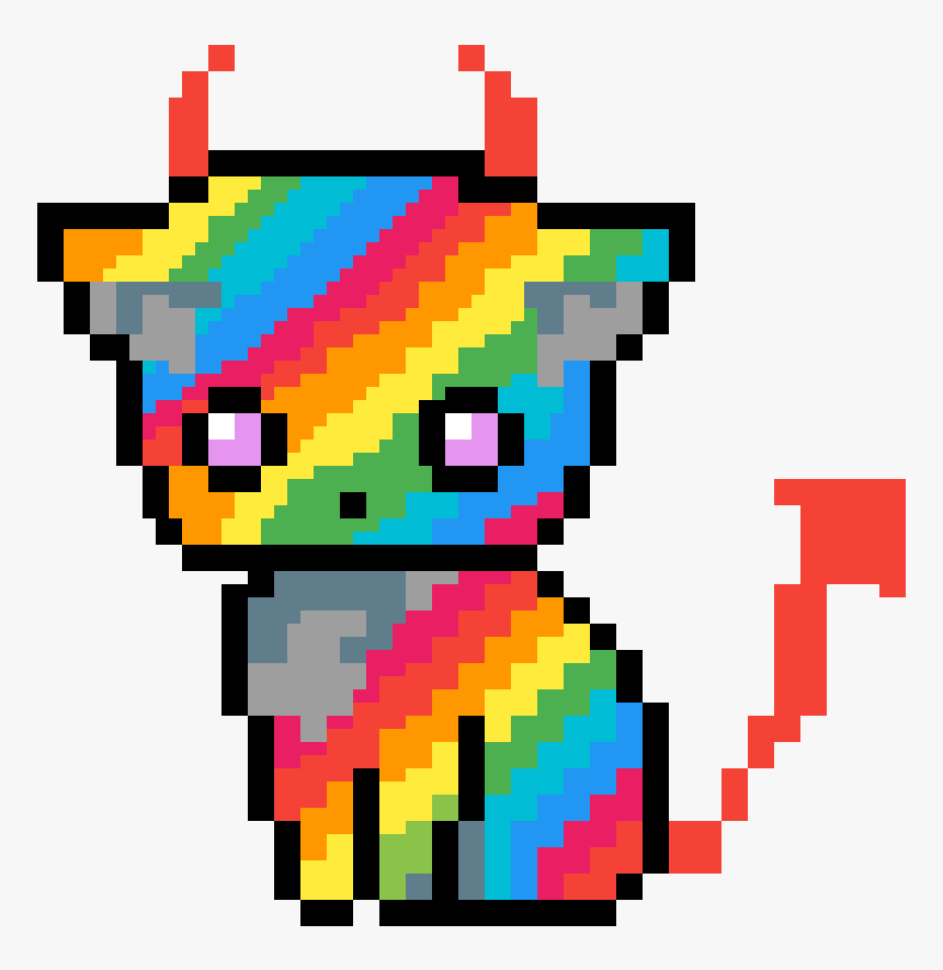 Transparent Devil Ears Png - Cat Pixel Art Minecraft, Png Download, Free Download