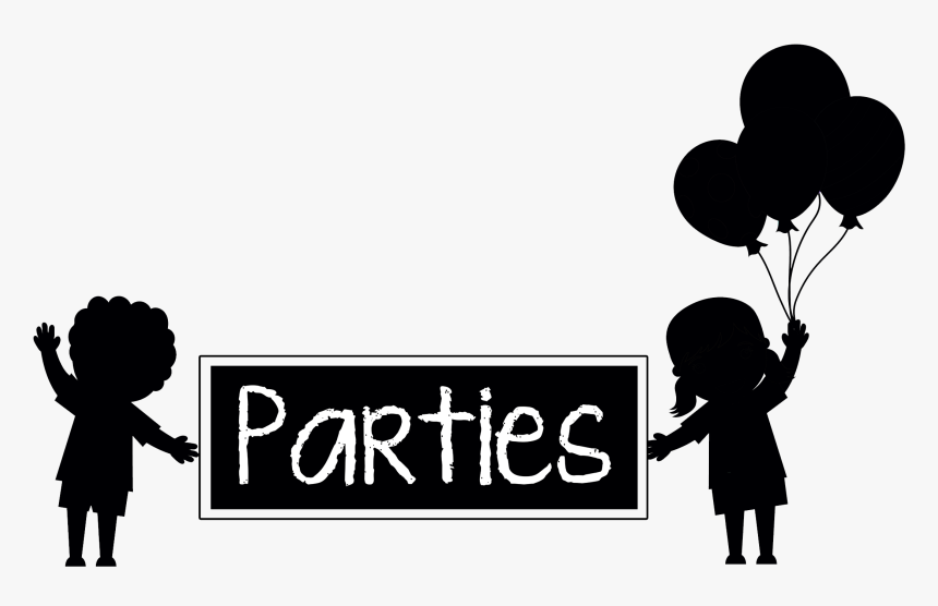 Kids Parties - Silhouette, HD Png Download, Free Download