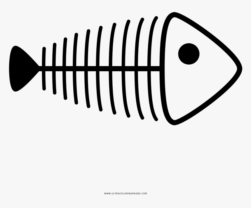 Fish Bones Coloring Page - Espina De Pescado Para Colorear, HD Png Download, Free Download