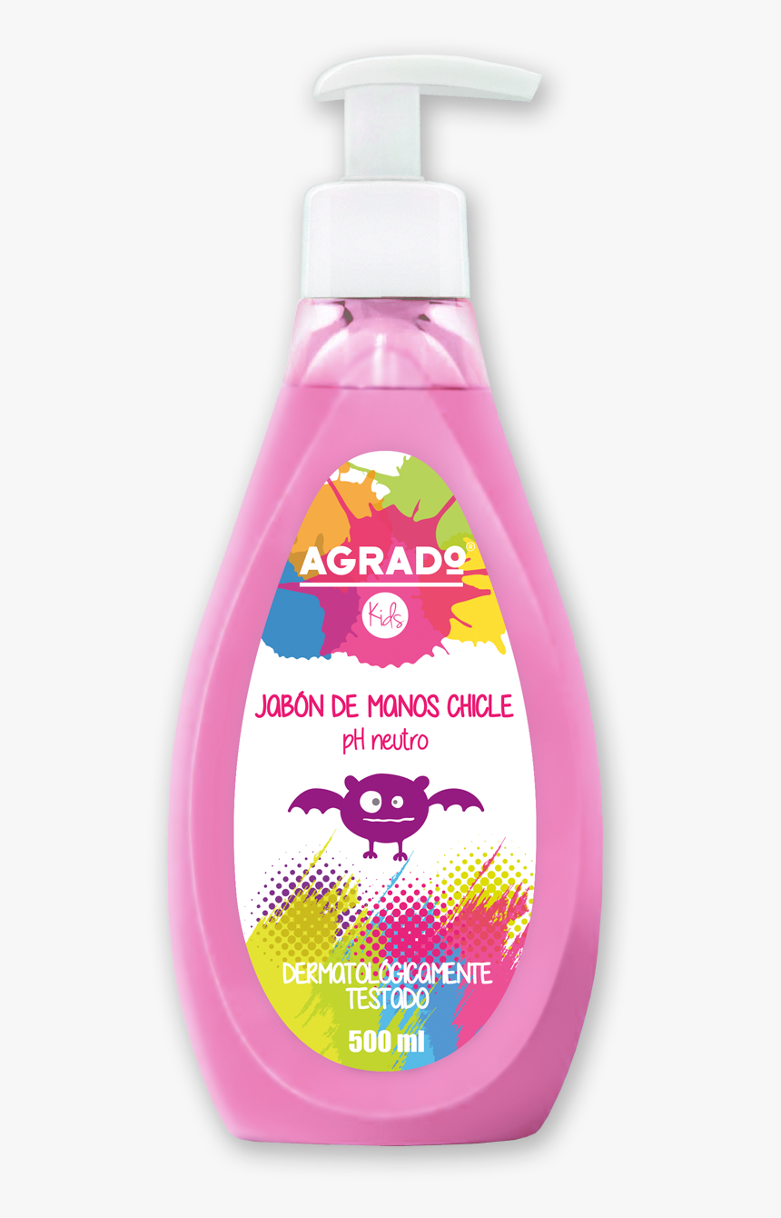 Jabon Manos Chicle Ph Neutro Agrado Kids 5875 1 - Liquid Hand Soap, HD Png Download, Free Download