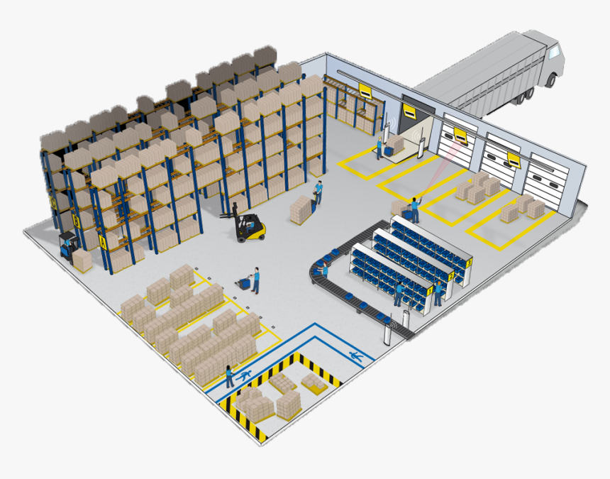 Warehouse Zones , Png Download - Logistic Warehouse Floor Plan, Transparent Png, Free Download