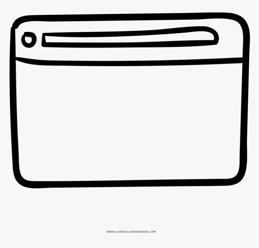 Browser Window Coloring Page - Line Art, HD Png Download, Free Download
