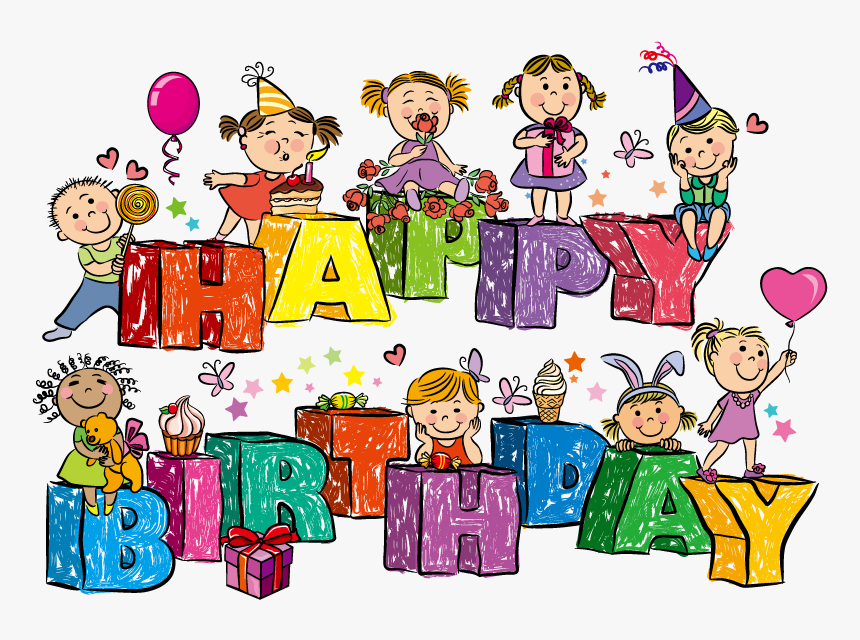 Happy Birthday Girls Cartoon, HD Png Download, Free Download