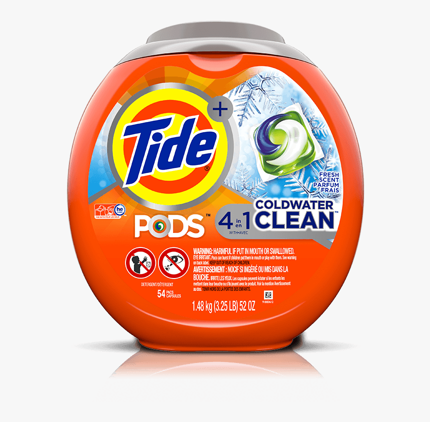 Tide Pods® Coldwater Clean Laundry Detergent - Tide Pods With Febreze, HD Png Download, Free Download
