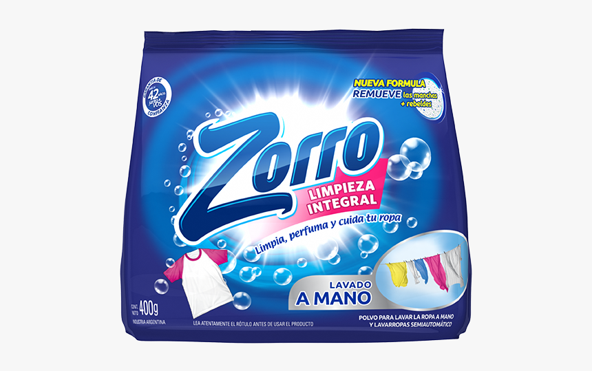 Jabon En Polvo Alta Espuma 400gr Zorro Bsa - Food, HD Png Download, Free Download