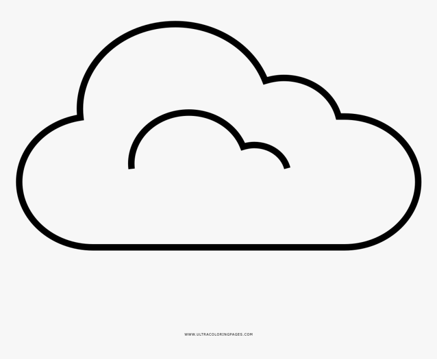 Nube Pagina Para Colorear Line Art Hd Png Download Kindpng