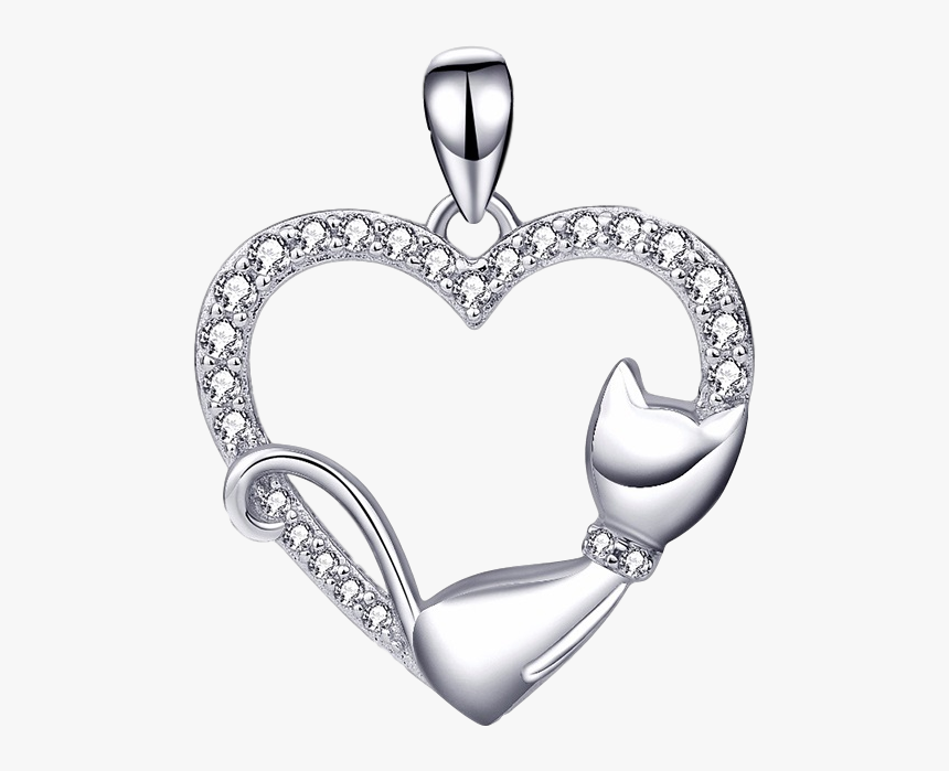 Heart Cat Necklace - Necklace, HD Png Download, Free Download