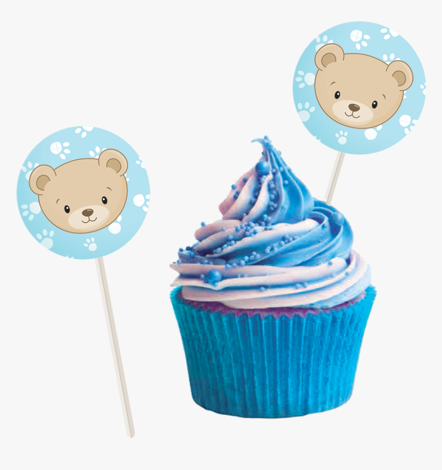 Transparent Ursinho Png - Cupcake Com Topper Png, Png Download, Free Download