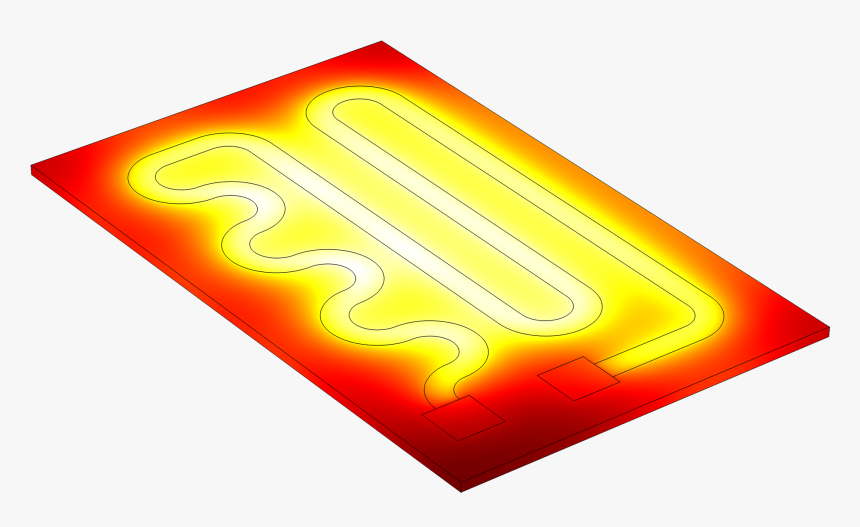 An Image Of The Temperature Distribution In A Heating - Joule Heating, HD Png Download, Free Download