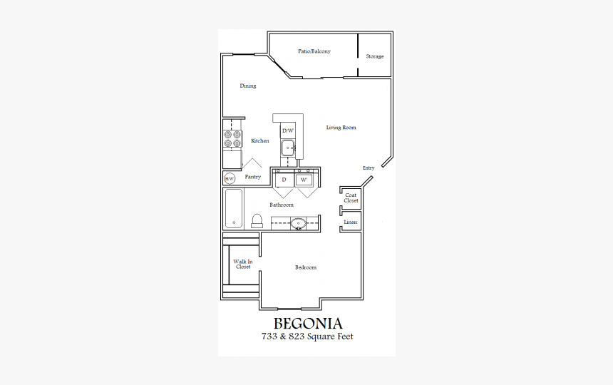 0 For The Begonia Floor Plan - Floor Plan, HD Png Download, Free Download