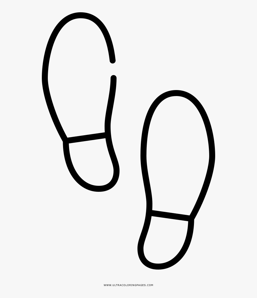 Shoe Prints Coloring Page - Huellas De Zapatos Para Dibujar, HD Png Download, Free Download