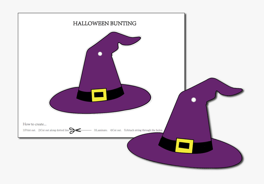 Transparent Halloween Decorations Png - Halloween Printables Witch Hat, Png Download, Free Download