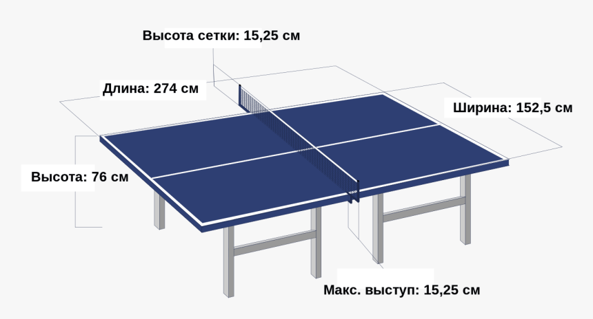 Table Tennis Table Size In Mm, HD Png Download, Free Download