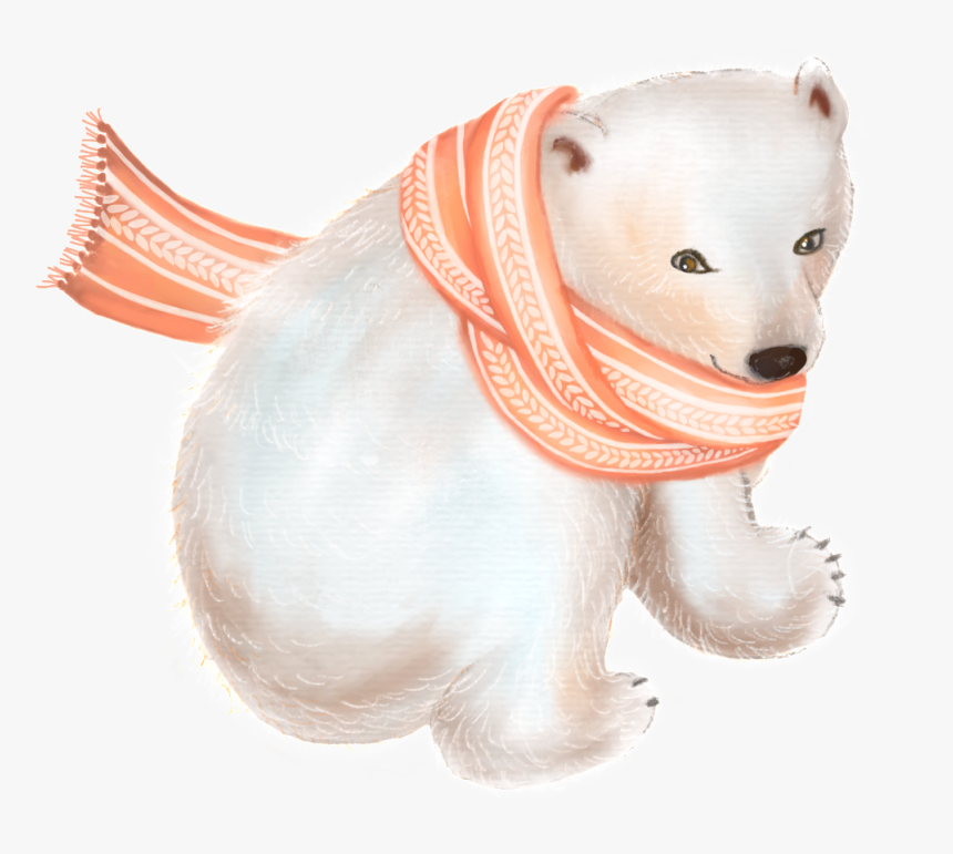 Cute Polar Bear Cartoon Transparent - Polar Bear, HD Png Download, Free Download