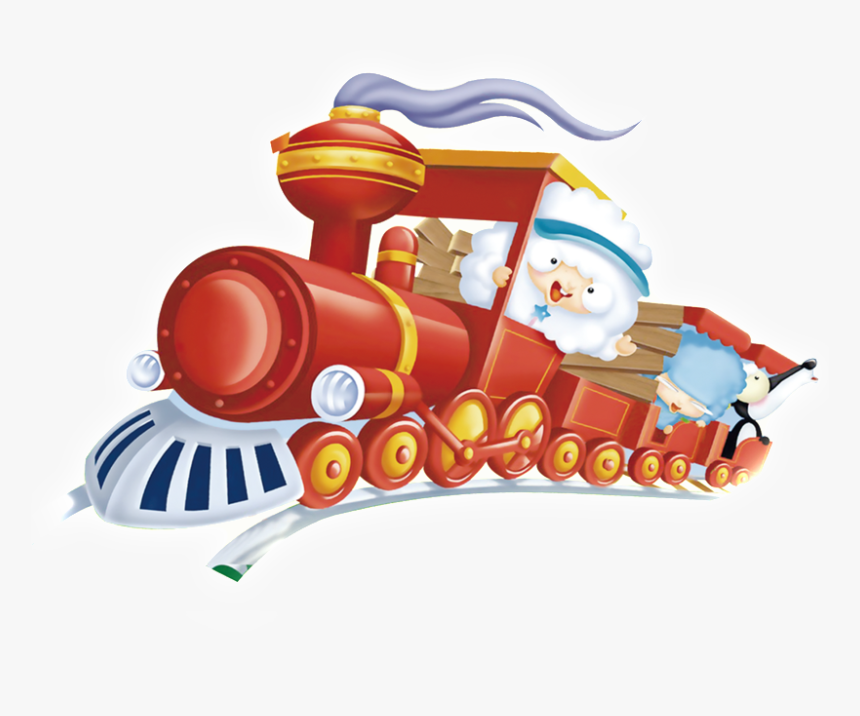 Hand Drawn Cartoon Train Decoration Vector - Cartoon, HD Png Download, Free Download