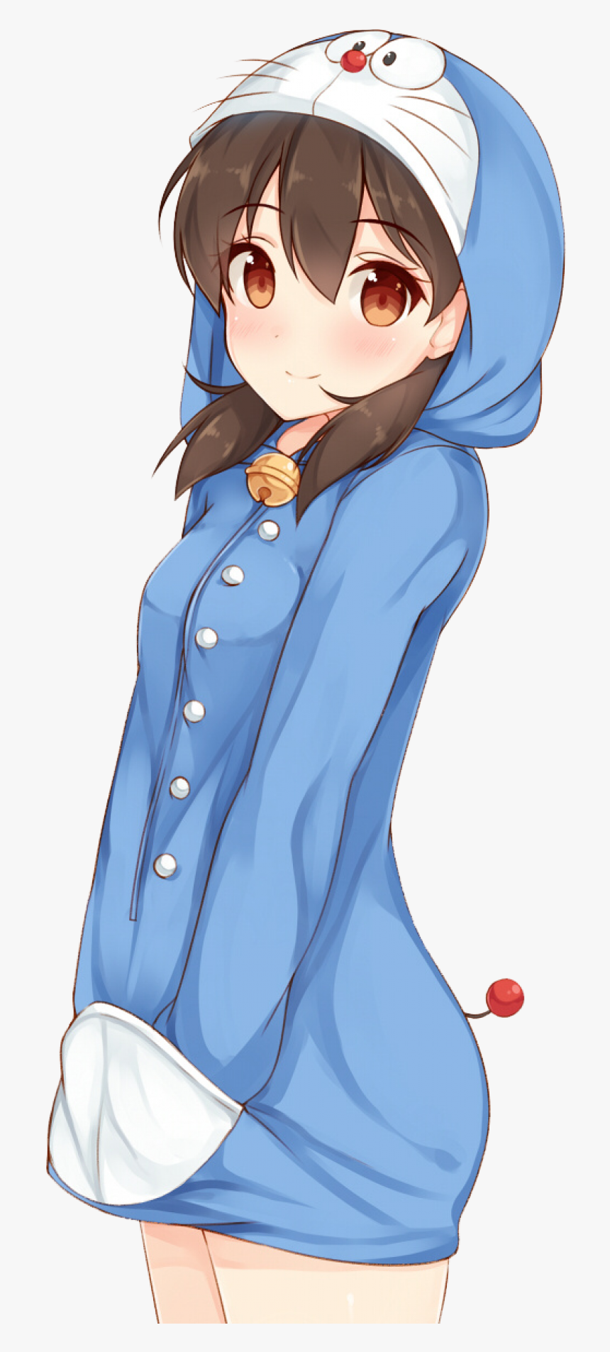 Brown Hair Anime Girl Shy - Anime Wallpaper HD