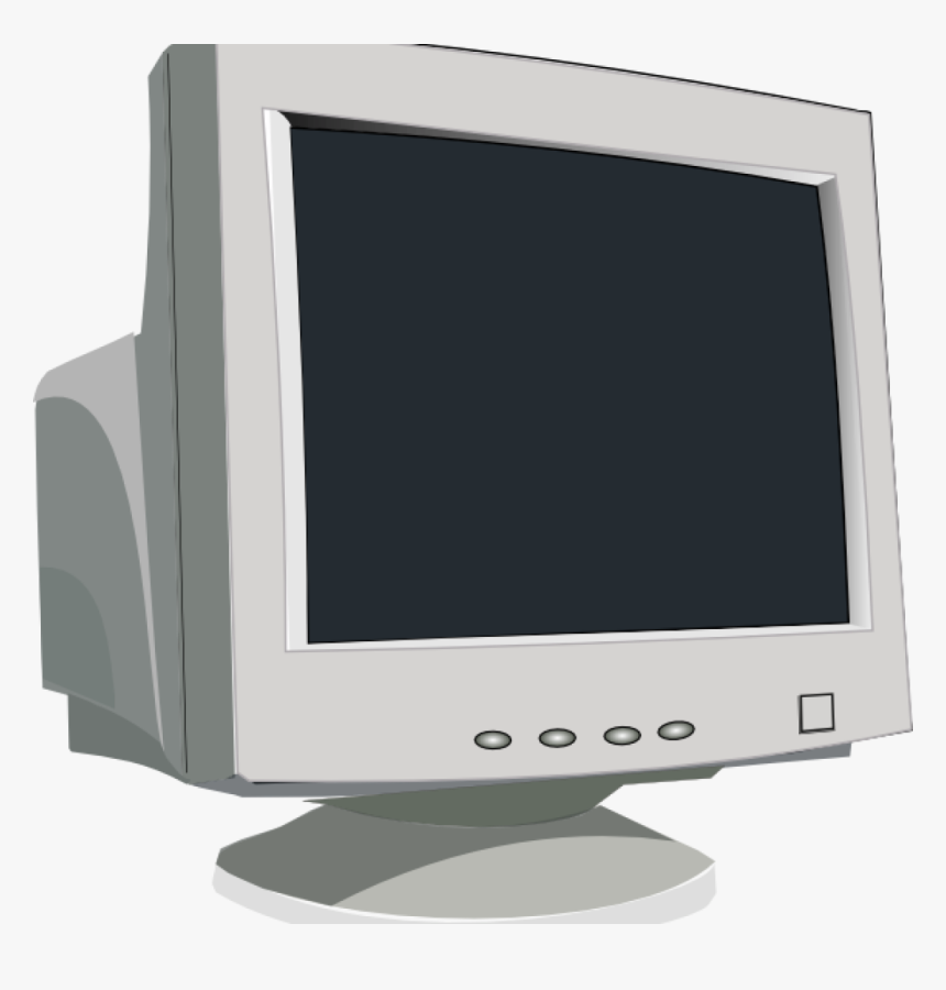 Computer Monitor Clipart Old Computer Monitor Clip, HD Png Download, Free Download