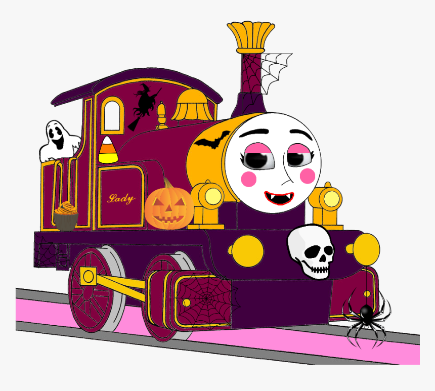 Lady With Halloween Decorations - Evil Thomas And Friends, HD Png Download, Free Download