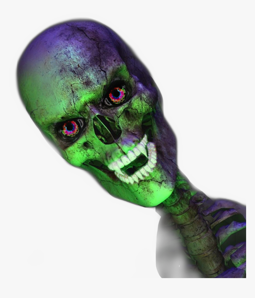 Green Skull - Face Ghost Photo Hd, HD Png Download, Free Download