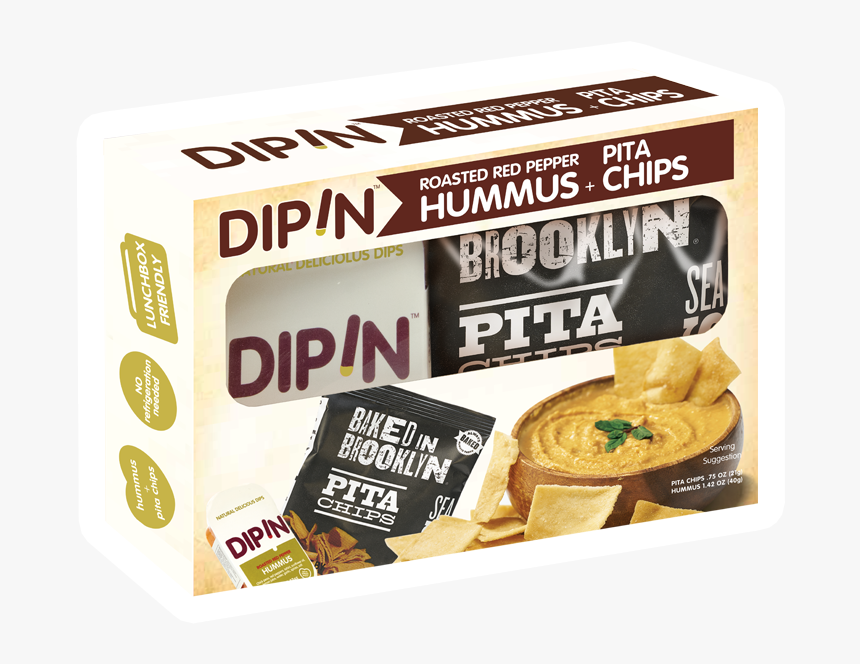 Roasted Red Pepper Hummus And Pita Chips - Belgian Waffle, HD Png Download, Free Download
