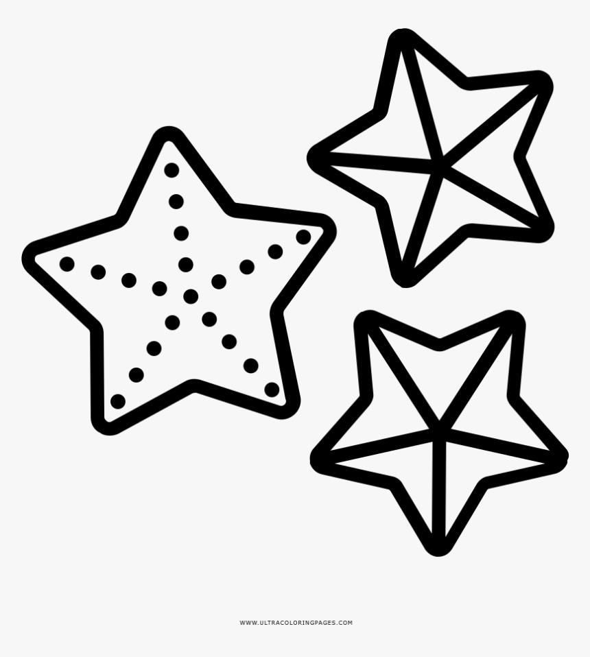 Dibujo De Estrella De Mar Para Colorear - Drawing, HD Png Download, Free Download