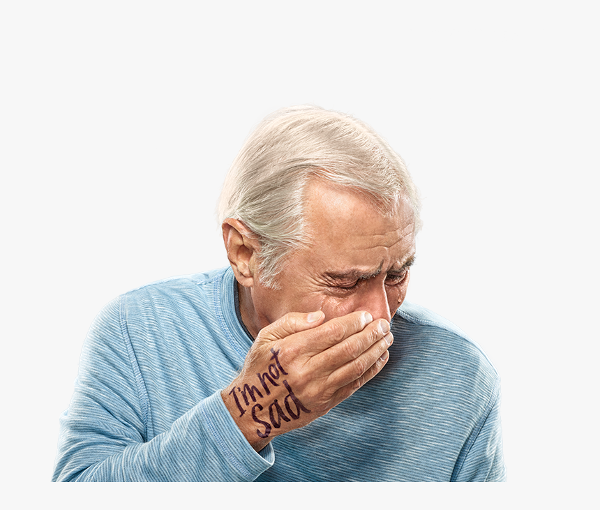 Senior Male Patient With Crying Caused By Pseudobulbar - Pseudobulbar Affect Gif, HD Png Download, Free Download