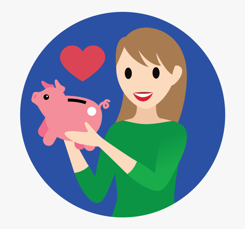 Salesforcelandian Holding A Piggy Bank - Illustration, HD Png Download, Free Download