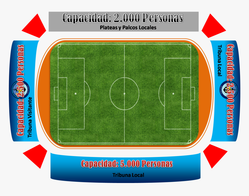 Estadio "alfredo J - Football Pitch, HD Png Download, Free Download