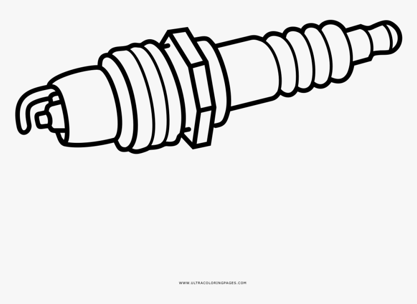 Spark Plug Coloring Page, HD Png Download, Free Download