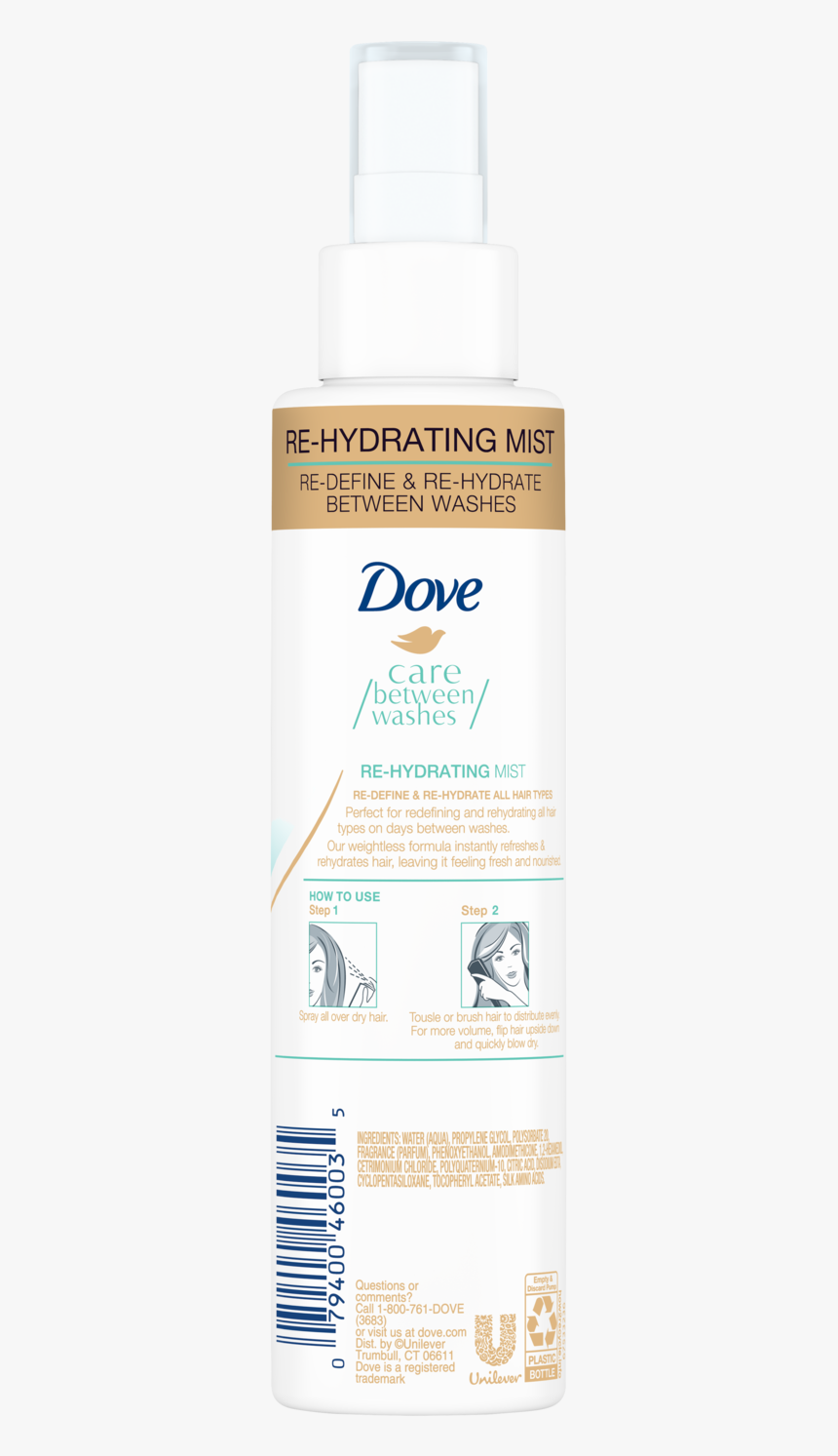 Dove Care Between Washes Re-hydrating Mist - Roger And Gallet Beauty Vinegar, HD Png Download, Free Download