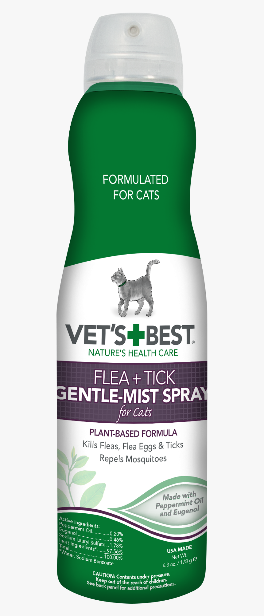 Vet"s Best Flea And Tick Gentle-mist Spray For Cats, - Vet's Best Flea And Tick Spray For Cats, HD Png Download, Free Download