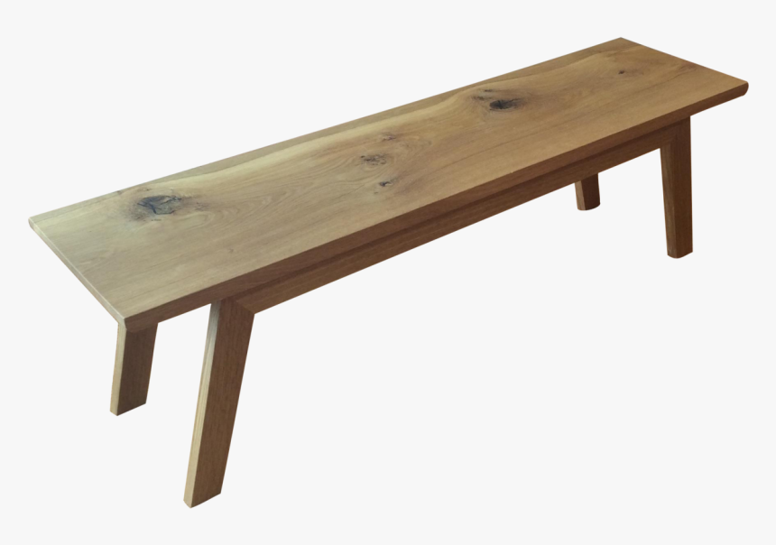 Handcrafted Reclaimed Oak Modern Angled Bench - Bench, HD Png Download, Free Download