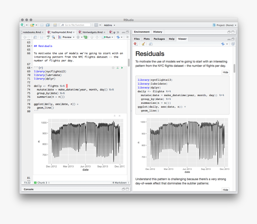 Notebook-preview - R Markdown Vs R Notebook, HD Png Download, Free Download