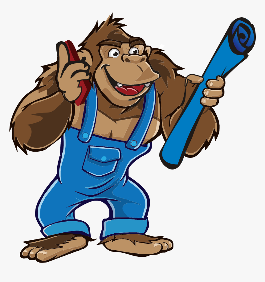 Transparent Gorilla Cartoon Png - Cartoon Gorilla With Phone, Png Download, Free Download