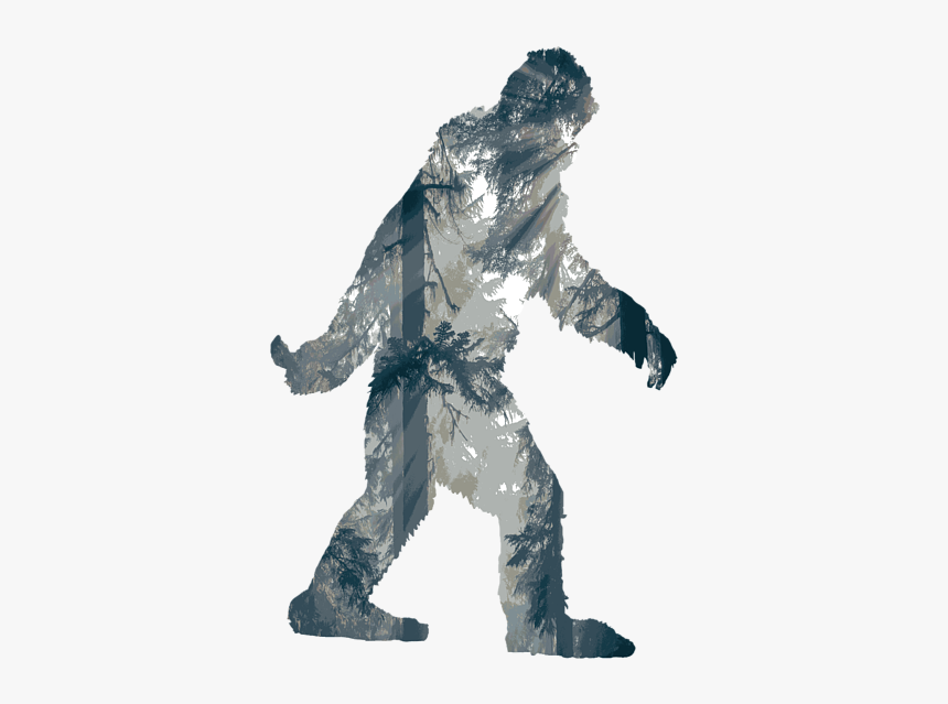 Sasquatch Bigfoot Silhouette Transparent Background, HD Png Download, Free Download