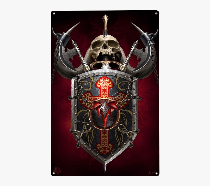 Dragon Shield Fantasy Metal Sign - Fantasy Shield Artwork, HD Png Download, Free Download