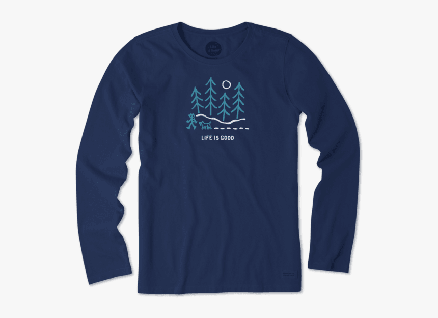 Women"s Moonlight Woods Long Sleeve Crusher Tee - Perfect Pairing Life Is Good, HD Png Download, Free Download