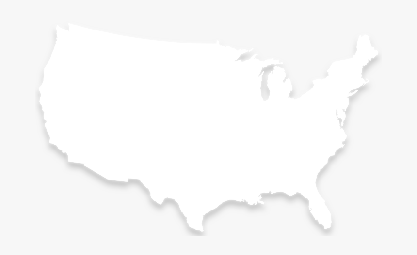 Location Map - United States White Silhouette, HD Png Download, Free Download