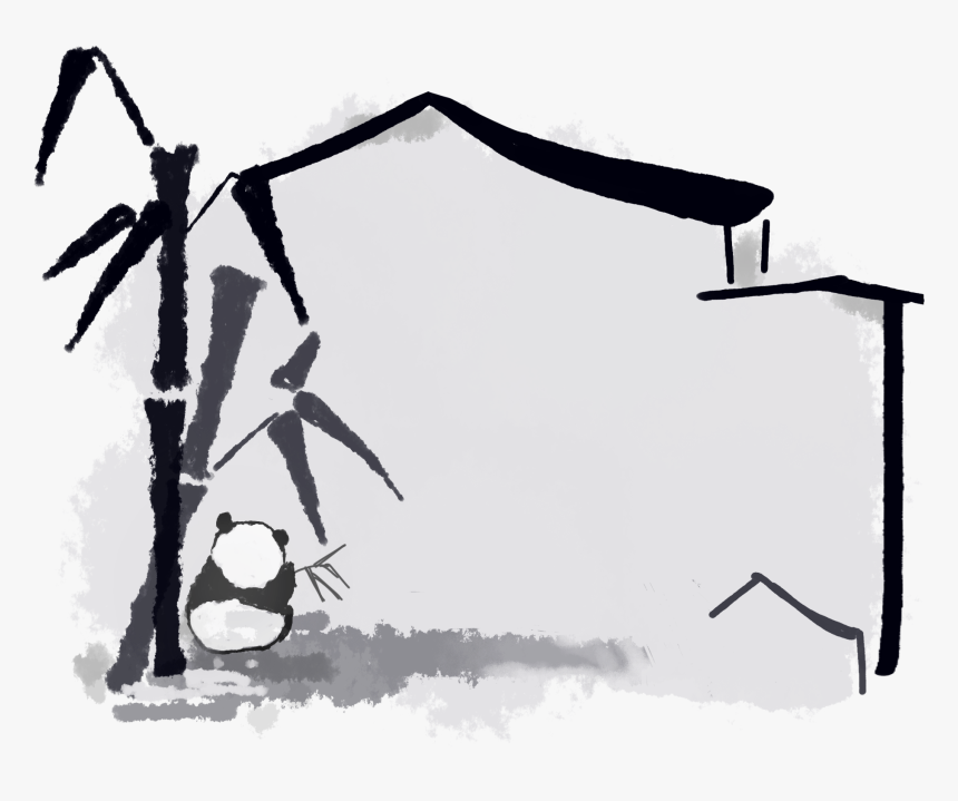 Border Chinese Painting Black White - Chinese Clipart Black And White Borders, HD Png Download, Free Download