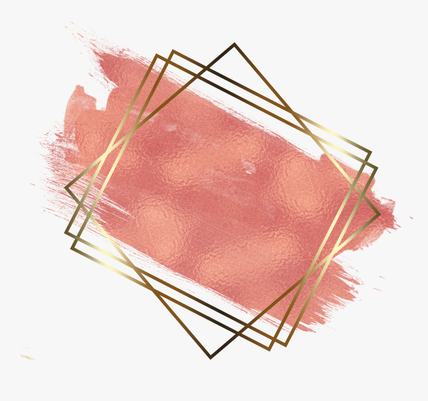#rosegold #colorsplash #glitter #square #gold #brush - Elegant Gold Frame Png, Transparent Png, Free Download
